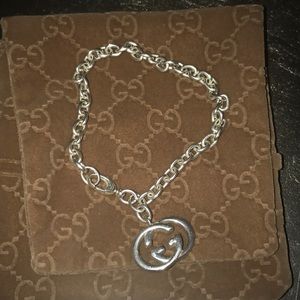 GG motif charm bracelet 100% authentic